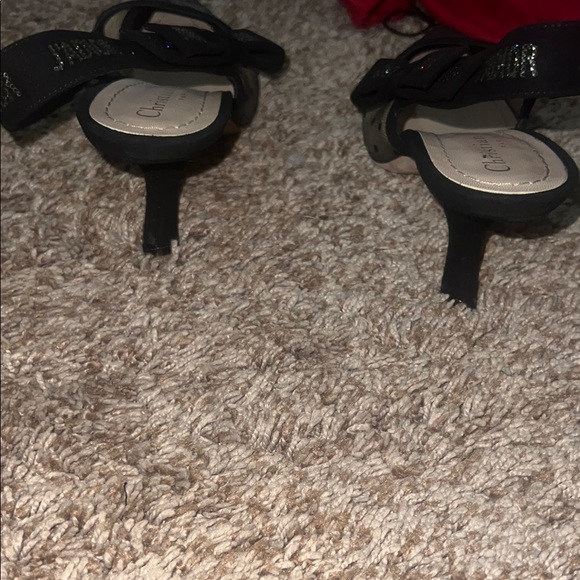 Dior Black Mesh Slingback Heels - Picture 3 of 4